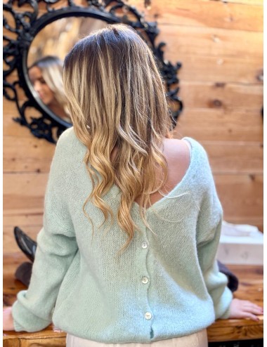 GILET BUTINE VERT D'EAU