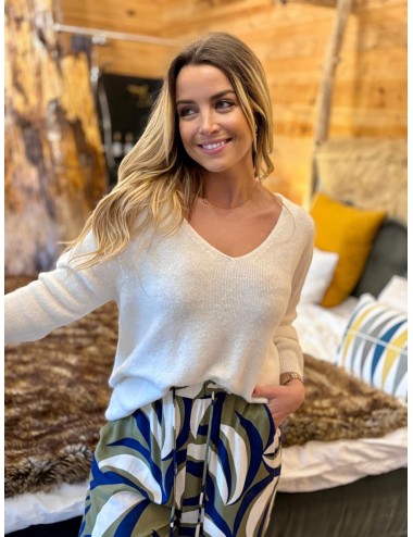 PULL BYLMANIE ÉCRU