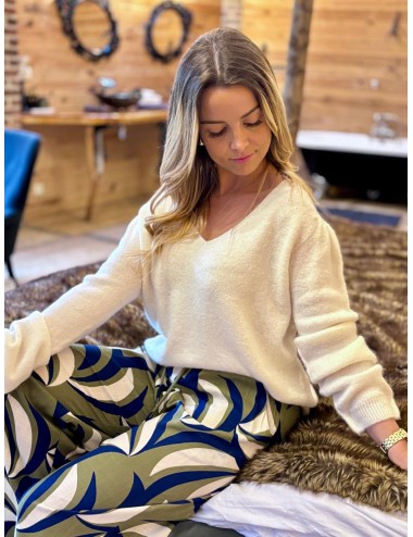 PULL BYLMANIE ÉCRU
