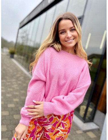 PULL NETIM ROSE BONBON