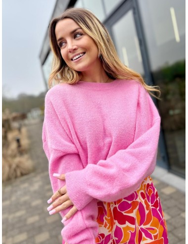 PULL NETIM ROSE BONBON