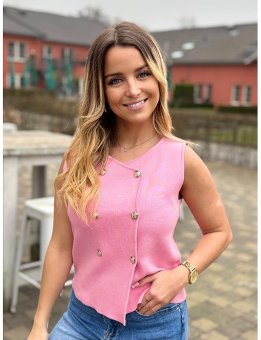 GILET LAAM ROSE