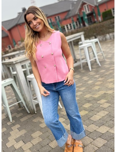 GILET LAAM ROSE