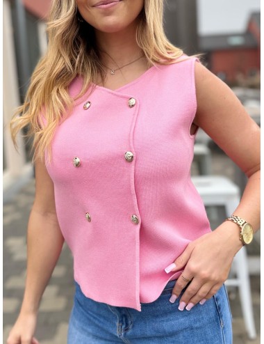 GILET LAAM ROSE