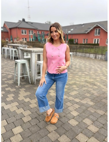 GILET LAAM ROSE