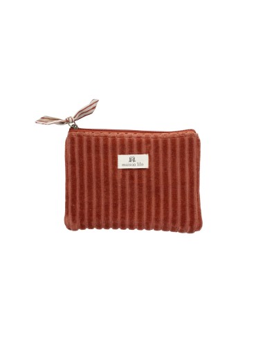 POCHETTE VELOUR TERRE DE SIENNE