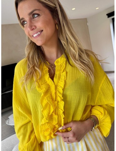 CHEMISIER JOUGLOR JAUNE
