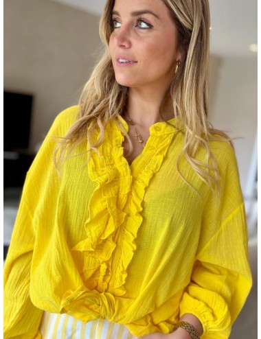 CHEMISIER JOUGLOR JAUNE