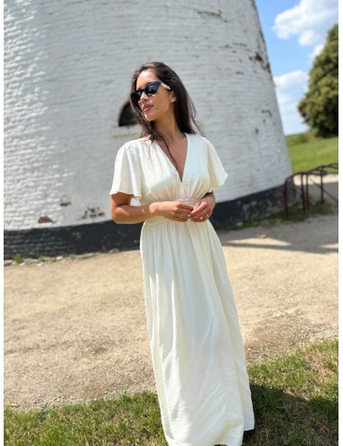 ROBE KRAPS ECRU