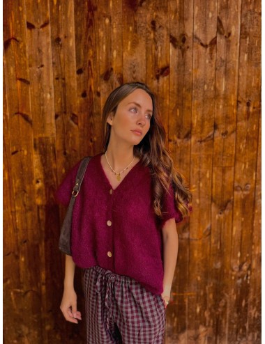 GILET JAMALA BORDEAU