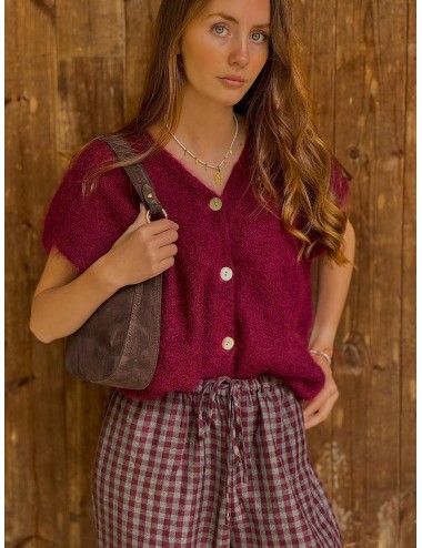 GILET JAMALA BORDEAU