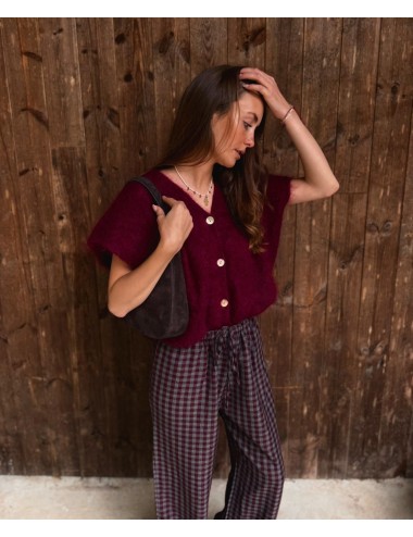 GILET JAMALA BORDEAU