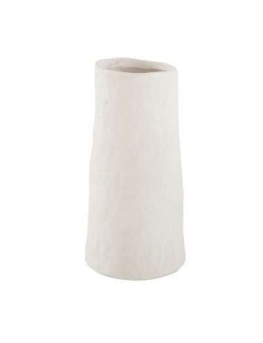 VASE TERRE CUITE BLANC HAUT 20 CM