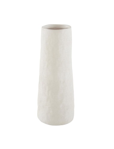 VASE TERRE CUITE BLANC HAUT 28,5 CM