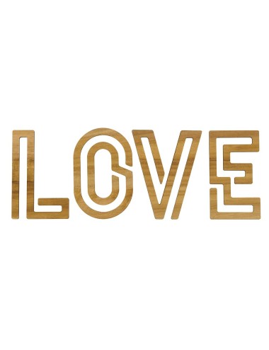 DECO LOVE EN BOIS LONG 56 CM HAUT 9,5 CM