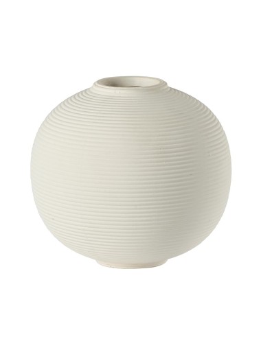 VASE BOULE BLANC DIAM 17,5