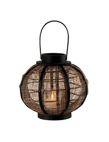 LANTERNE NOIRE BAMBOU DIAM 27 CM