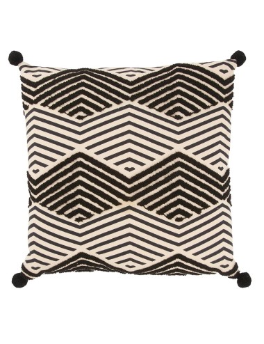COUSSIN NOIR/NATUREL 40X40 CM