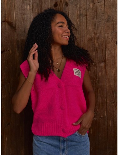 GILET SARIAN FUCHSIA