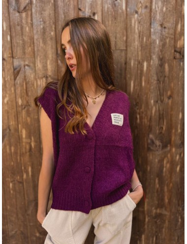 GILET SARIAN BORDEAU