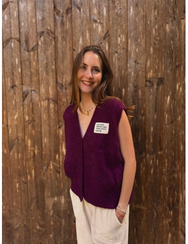 GILET SARIAN BORDEAU