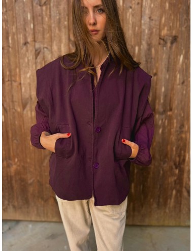 VESTE JOKO AUBERGINE