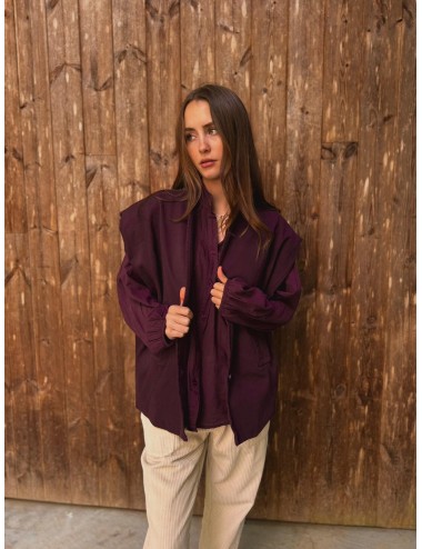 VESTE JOKO AUBERGINE