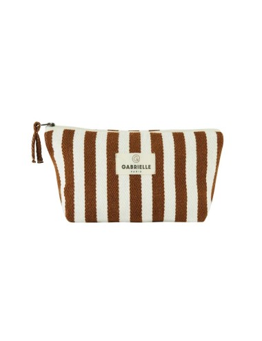 PETITE TROUSSE RAYURE MOKA 12 X 22 X 9 CM