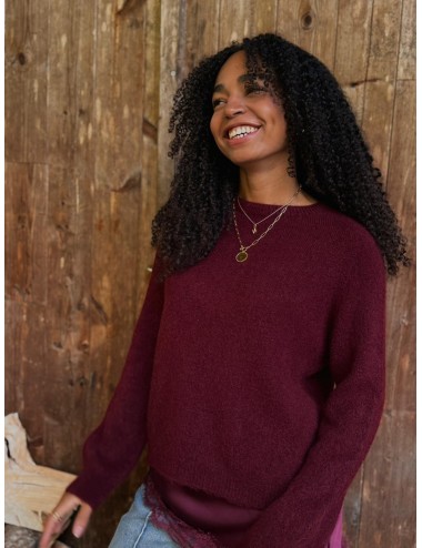 PULL FIOLE BORDEAUX