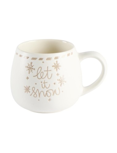 MUG MOTIFS FLOCONS BLANCS