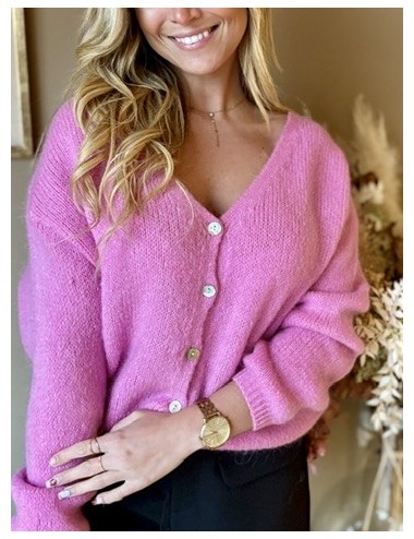 GILET BUTINE ROSE