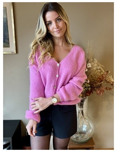 GILET BUTINE ROSE