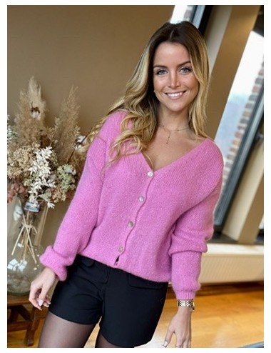 GILET BUTINE ROSE