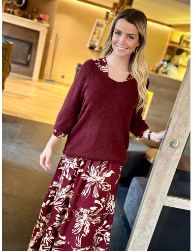 PULL SALAME BORDEAUX