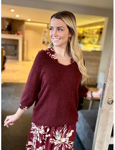 PULL SALAME BORDEAUX