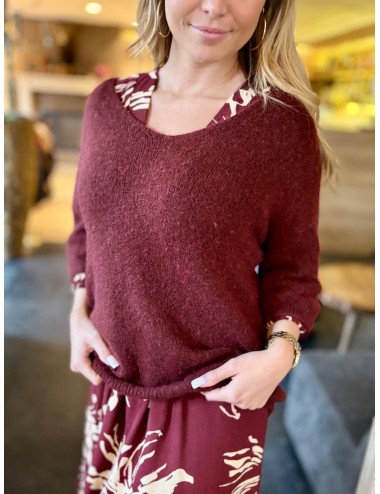 PULL SALAME BORDEAUX