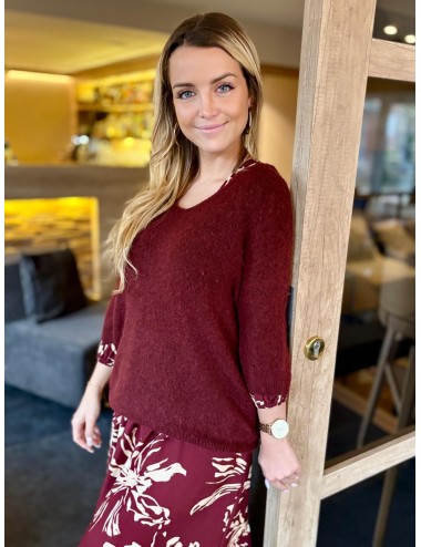 PULL SALAME BORDEAUX
